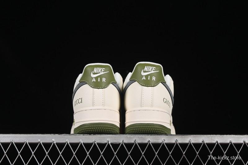 Nike Air Force 1'07 Low Gucci Collaboration Green Grey Pattern Casual Sneakers - XS1958-563