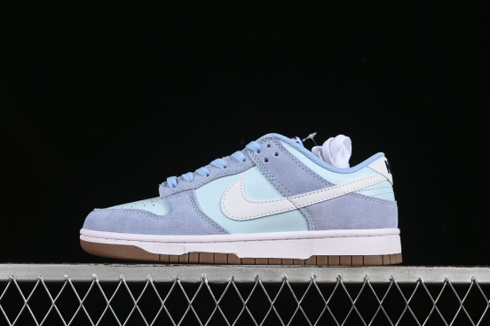 Nike Dunk Low Retro Casual Sneakers in Leather and Suede with Pre-Aged Coconut Milk Sole - IB6399-400