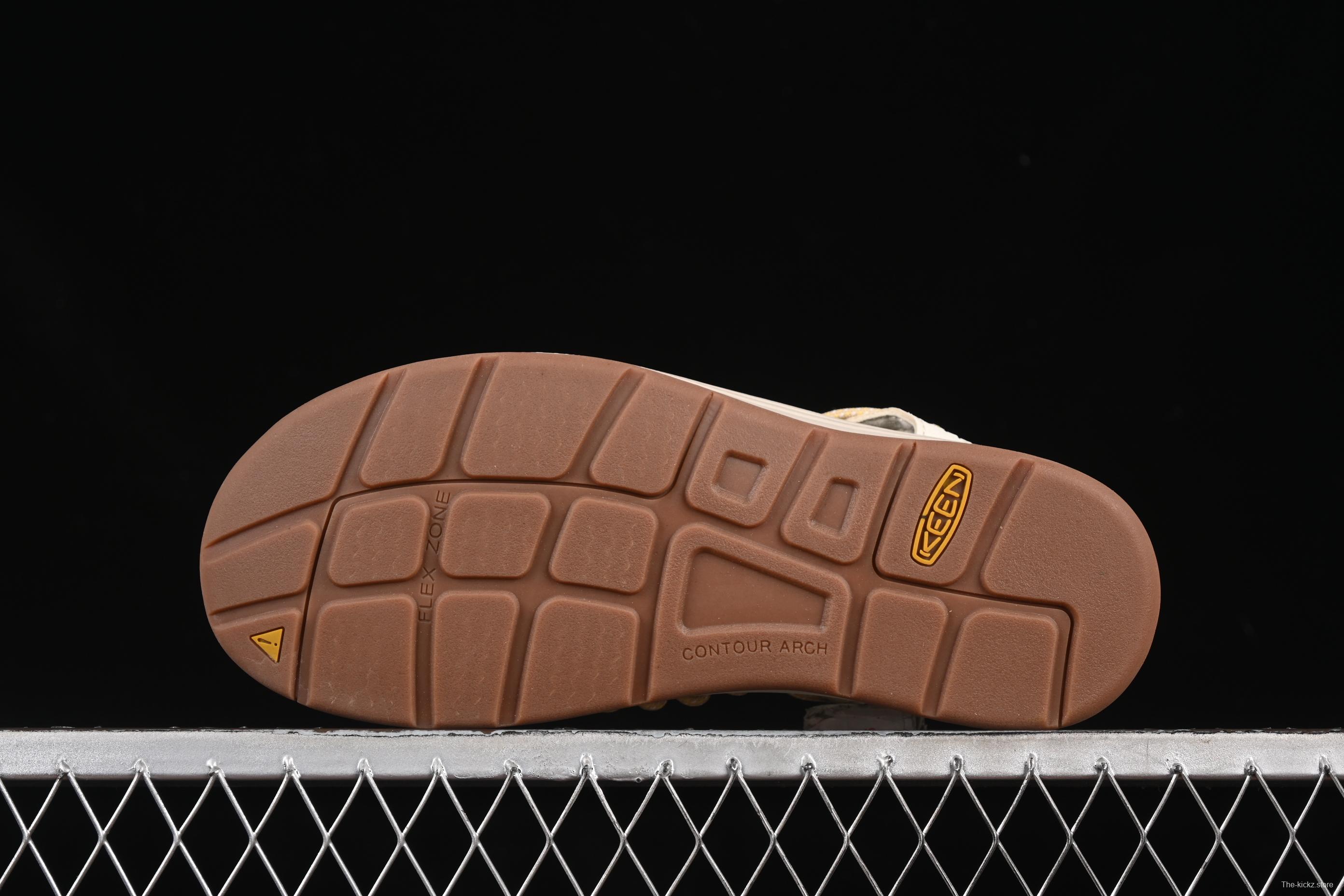 Keen Uneek Flat-M Woven Elastic Strap Casual Outdoor Water Sandals for Hiking and Wading - 1025169 MIMOSA