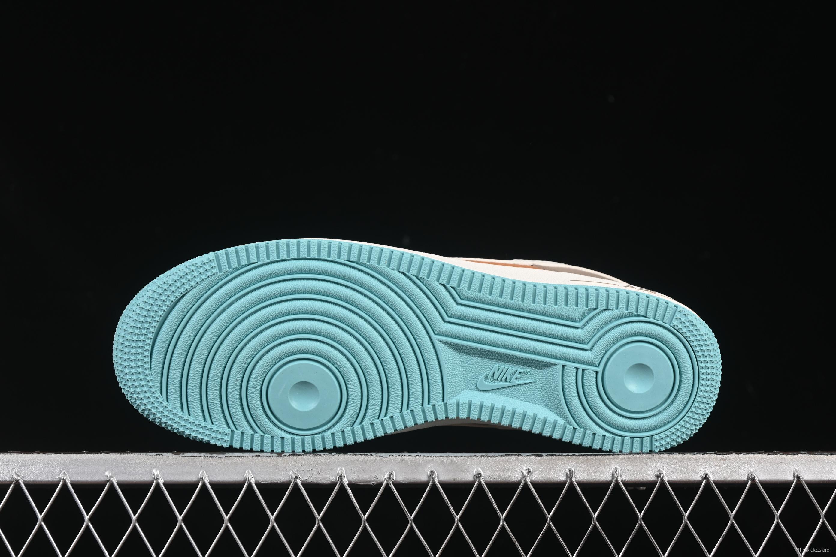 Nike Air Force 1 '07 Low TS Collaboration Grey Brown with Mini Swoosh Casual Sneakers - LW9279-006