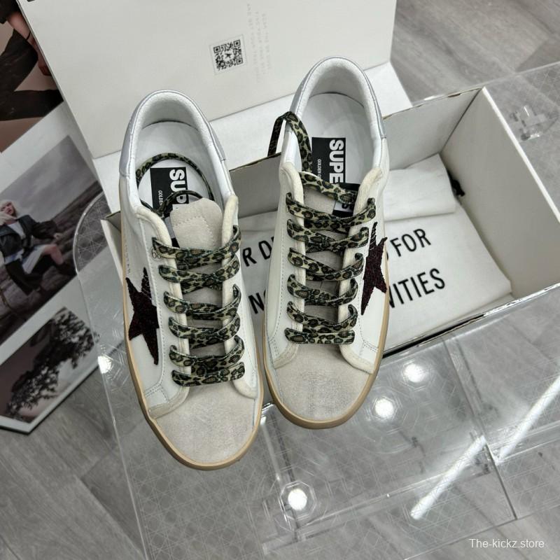 2025 Unisex GGDB White Red Leather Sneakers 63534