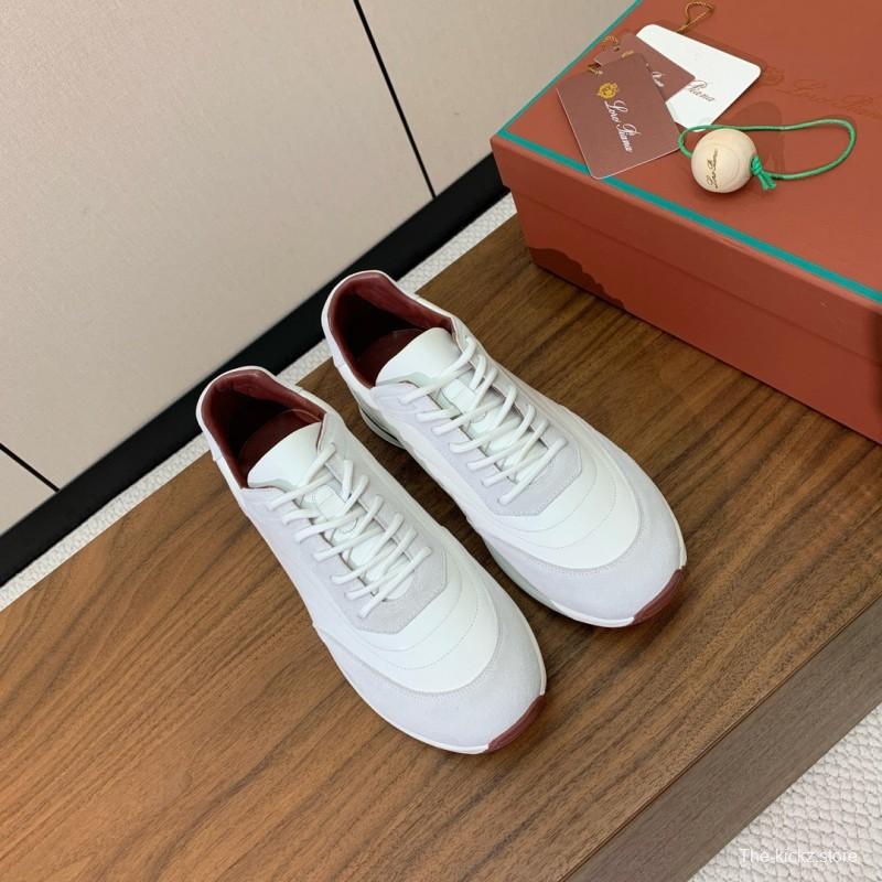 2025 Women Le Parmentier White Suede Leather Casual Sneakers LY