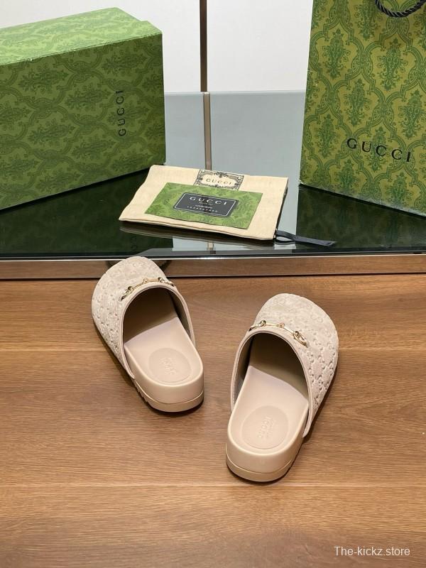 2024 Slippers Gucci Beige Leather Mule MJ00280