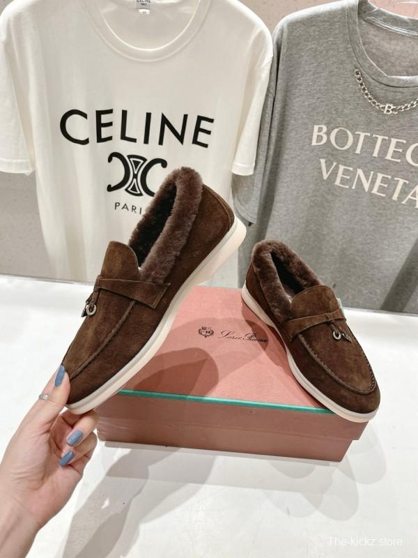 2024 Women LP Brown Suede Loafer MJ00300