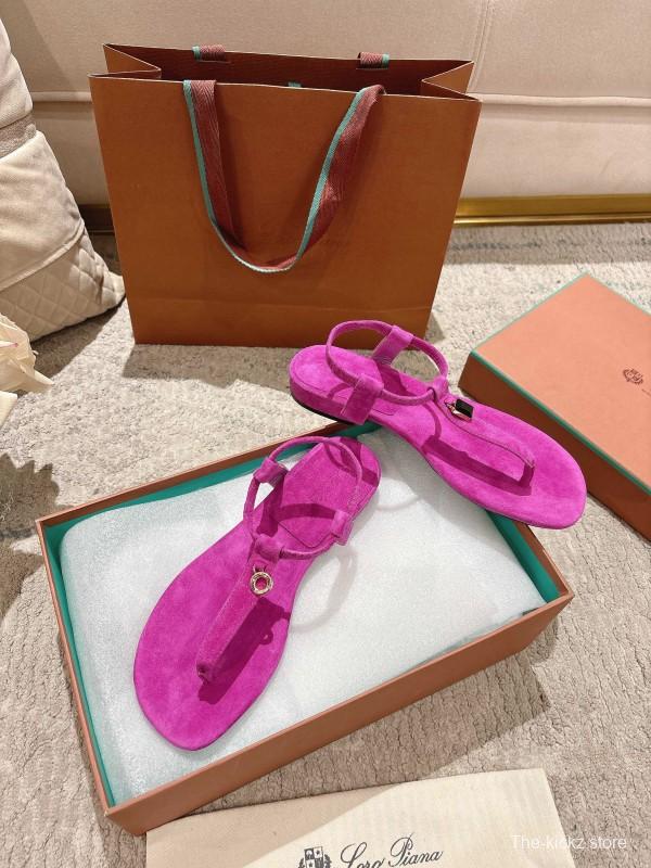 2025 Women LP Fuchsia Suede Sandals LY00250