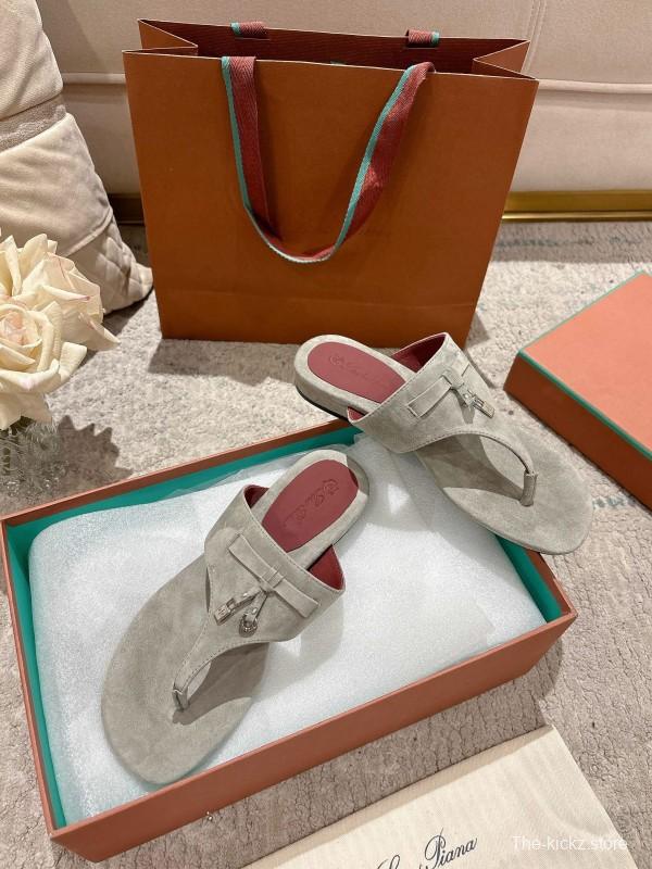 2025 Slippers LP Beige Suede Slippers LY00350