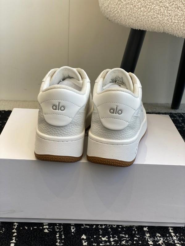 2025 Women Alo White Leather Casual Sneakers KFY00280