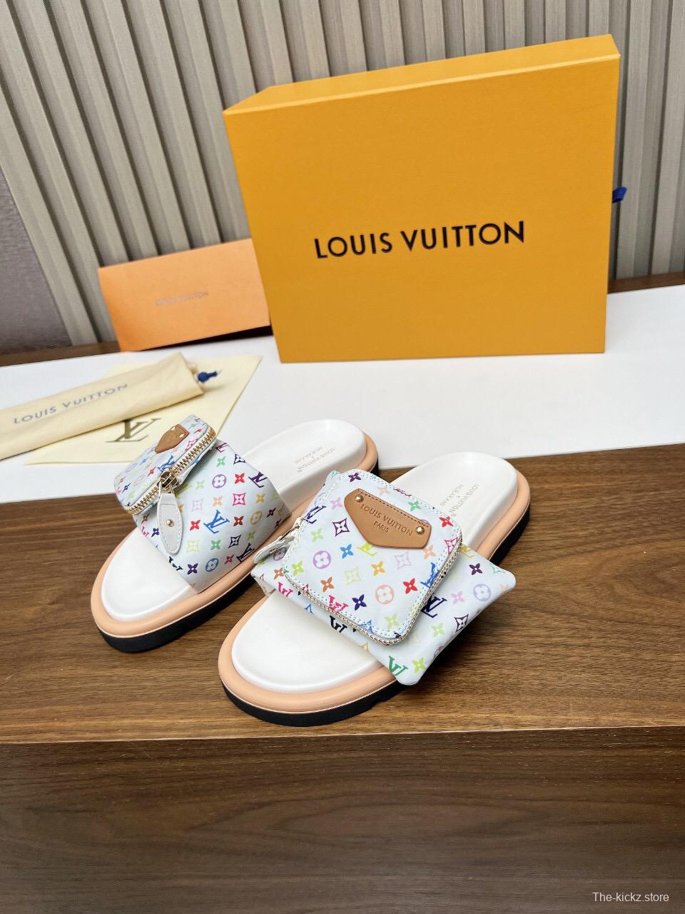 2025 Louis Vuitton Multi Color Canvas Slippers