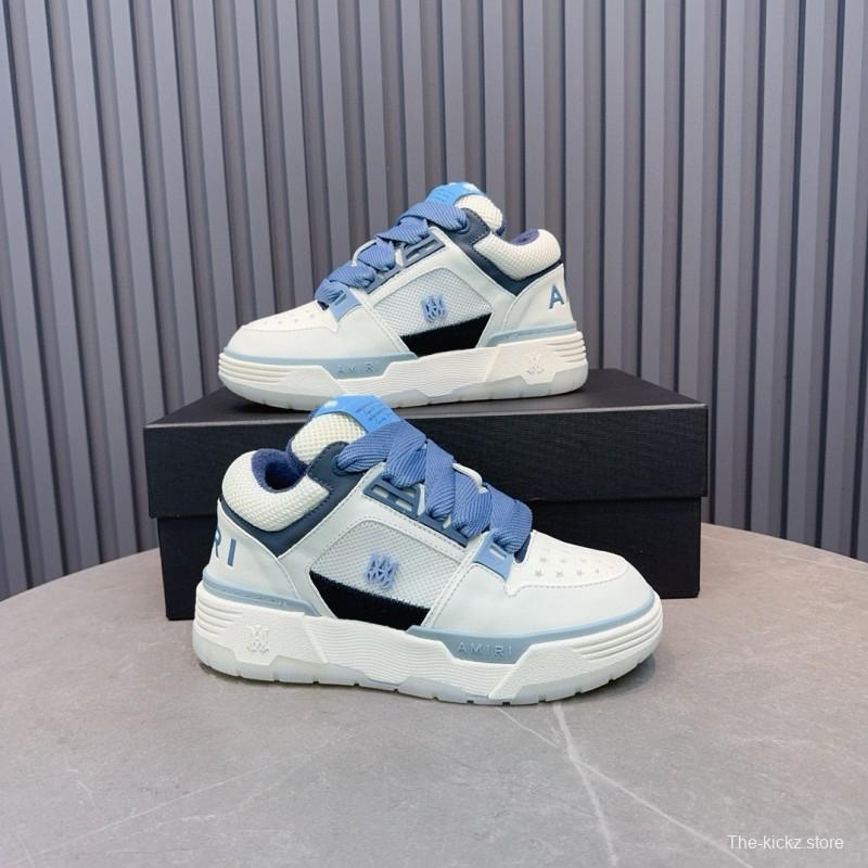 2024 Unisex Amiri Blue White Leather Sneakers MJ00360