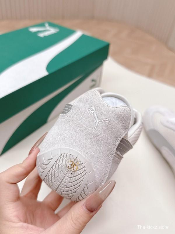 2025 Women Puma White Suede Mesh Casual Sneakers LY00280