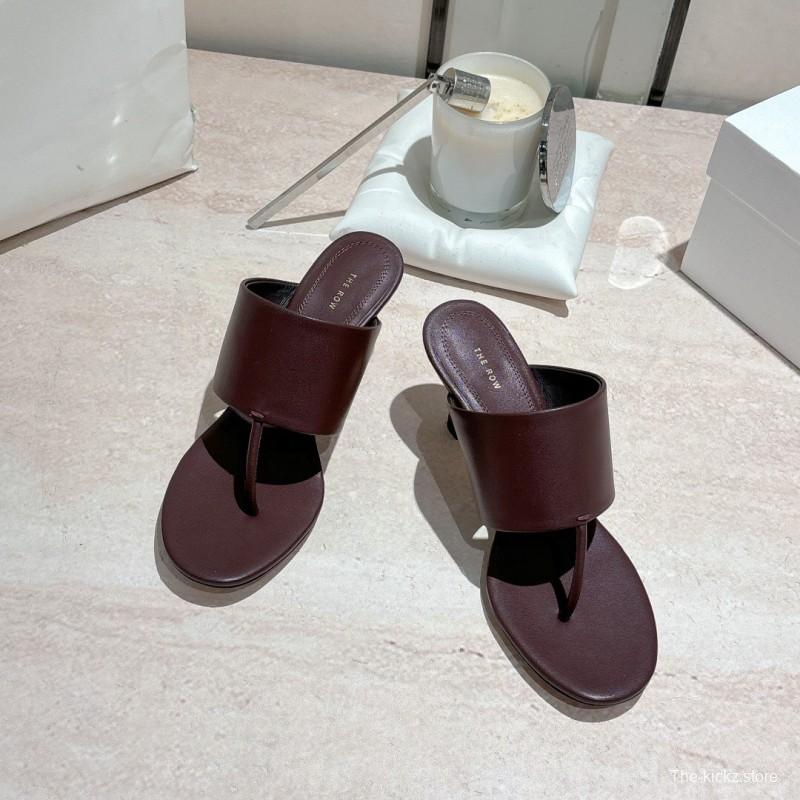 2025 Toteme Brown Calfskin Slippers