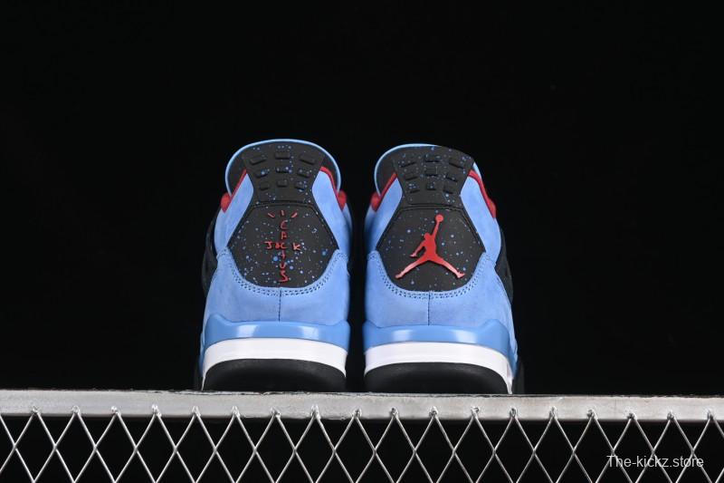 Nike Travis Scott Cactus Jack x Air Jordan 4 Retro AJ4 Collaboration Suede Blue - 308497-406