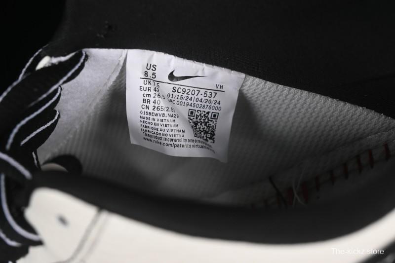 Nike Air Force 1'07 Low Black White Triple Swoosh Casual Sneakers - SC9207-537