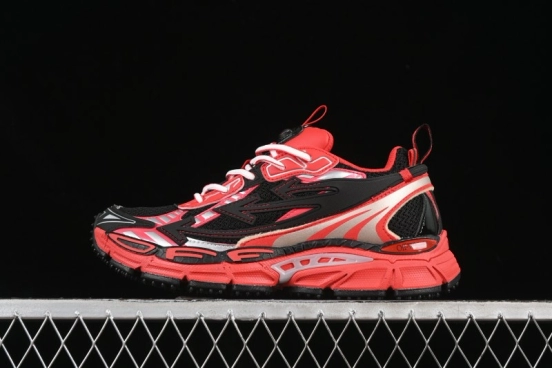 Off-White Be Right Low-Top Lifestyle Casual Shoes in Black Red