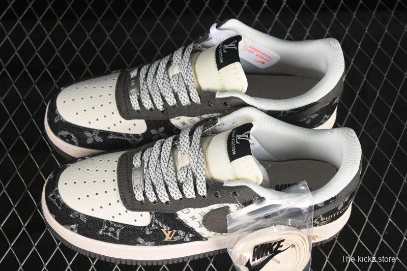 Nike Air Force 1 '07 Low LV Collaboration Black Gold Casual Sneakers - JJ2508-703