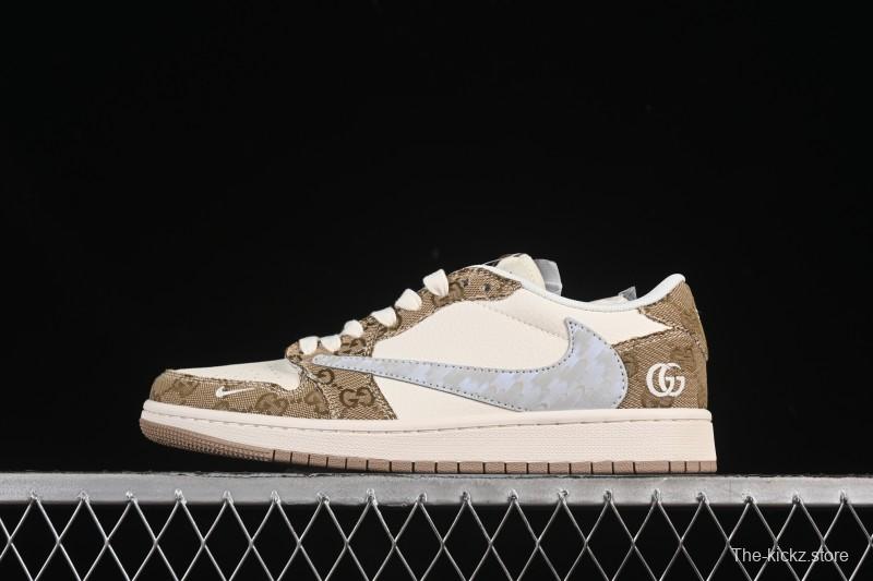 Nike Travis Scott x Fragment Design x Air Jordan 1 Low OG SP AJ1 Low Top Casual Sneakers - XS7089-603