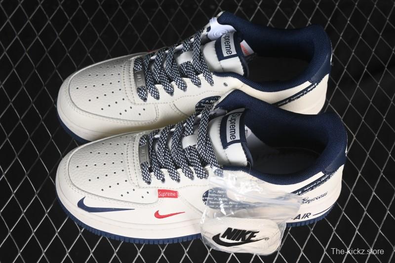 Nike Air Force 1'07 Low Collaboration Beige Camouflage Red Blue Hook Casual Skate Shoes - XD2588-609