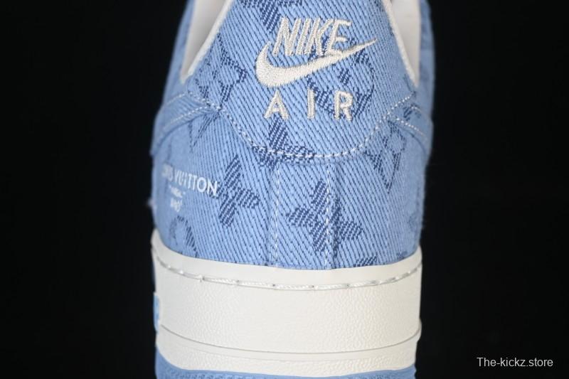 Nike Air Force 1 '07 Low LV Collaboration Light Blue Casual Sneakers - YF9511-823