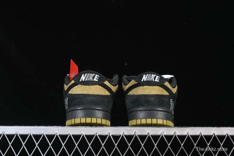 Nike Supreme Dunk SB Dunk Low Brown Yellow Casual Skate Shoes - HQ8487-300