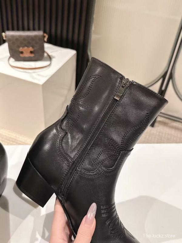 CELINE 2025/SS Retro Fashion Ankle Boots - LY00440