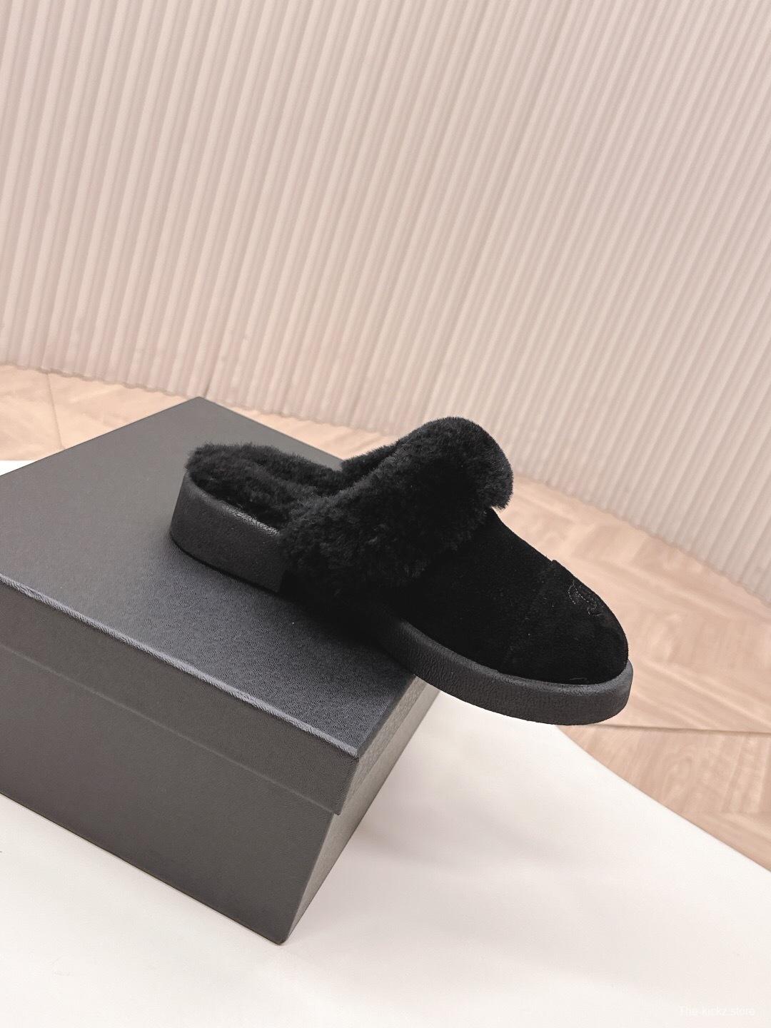 Chanel 2025/SS Fall Winter New Fur Slippers Half-Drag - KFY00310
