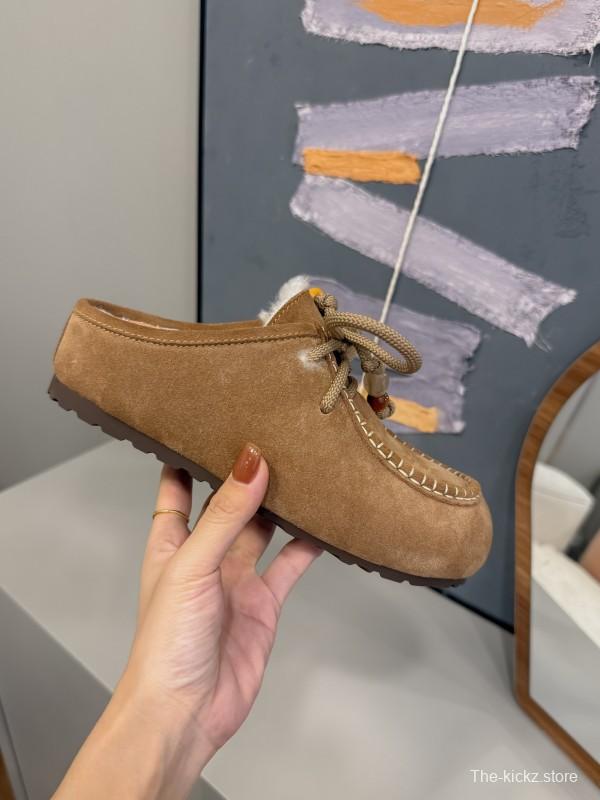 UGG 2025 Spring/Summer Collection Cozy Wool Slippers with Retro Buckle - KFY00240