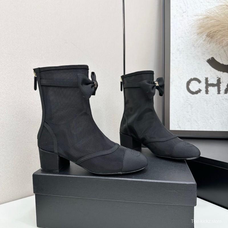 Chanel 2025 SS Classic Bow Ankle Boots - LY00