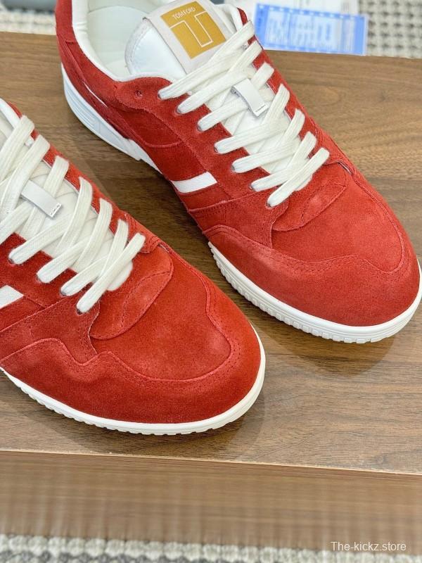 Tom Ford 2025 SS Casual Sneakers with Classic Color Blocking and Imported Leather Insole - AS00350