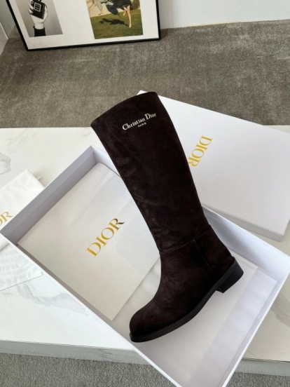 Dior 2025/ss Retro British Style Brogue New Knight Boots - LY00440