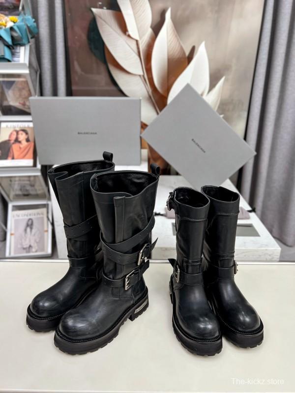 Balenciaga Paris 25FW Venom High-Top Boots Punk Style Motorcycle Ankle Boots 15 Inch - LY00520