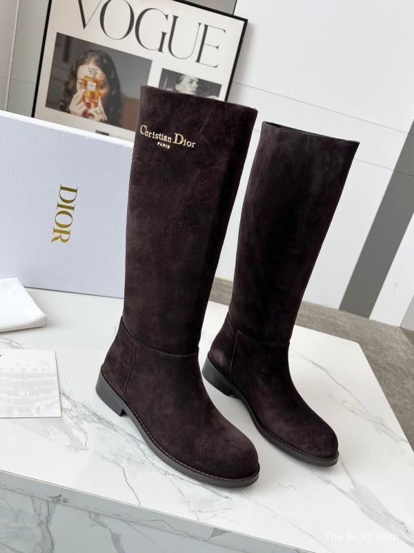 Dior 2025/ss Retro British Style Brogue New Knight Boots - LY00440